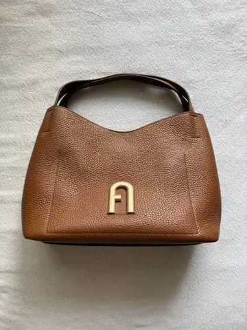 FURLA 브라운 가죽 핸드백