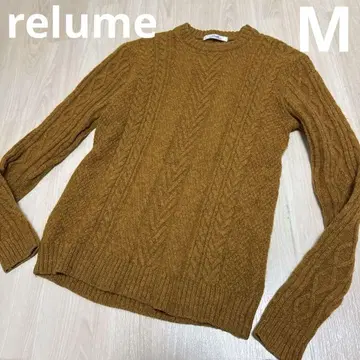 relume 여성용 긴팔 니트 울 100% 스웨터 M 사이즈