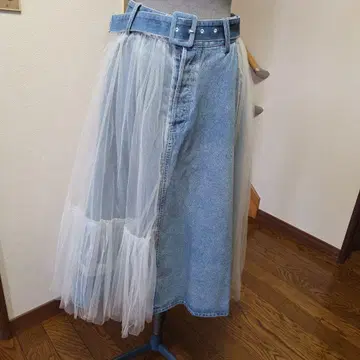 그레이스 클래스 데님 튤 스커트