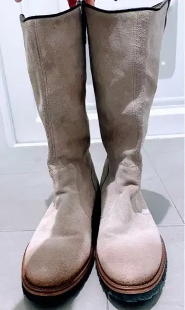 [ 새상품급 ] glamb 기모 가죽 롱 부츠 Vibram 밑창