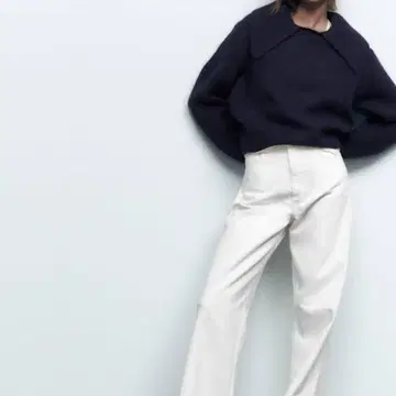 자라 네이비 ZARA 모헤어 니트 케이블 니트 이번 시즌 신상 S