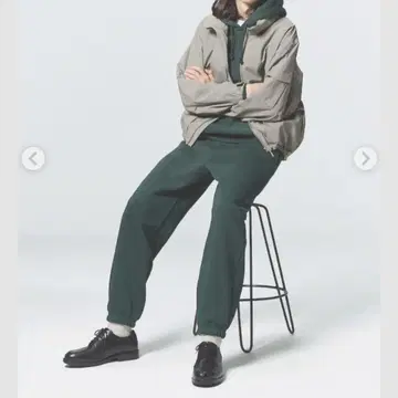 GU 헤비 웨이트 맨투맨 와이드 이지 팬츠 속기모 L