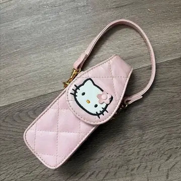 당시 물건 희귀 레어 휴대폰 케이스 헬로키티 퀼팅 헤이세이 레트로 y2k