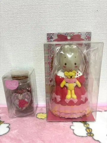 산리오 마론 크림 인형 타입 헤어 브러쉬 레트로 머리끈