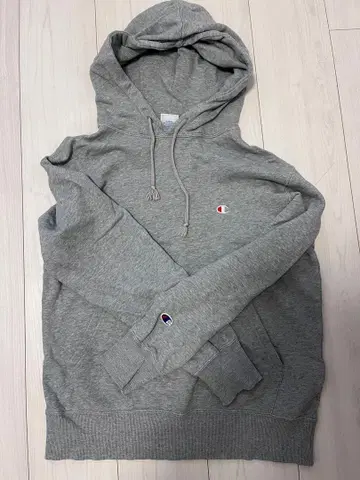 Champion 그레이 후드 부착 후드티
