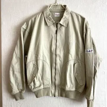 90's! 파파스 골프 스윙탑 빅 로고 안감 체크 아이묭