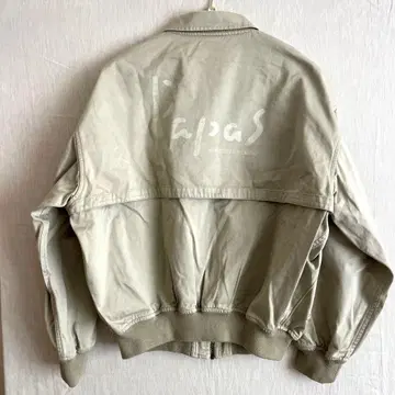 90's! 파파스 골프 스윙탑 빅 로고 안감 체크 아이묭