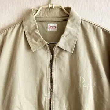 90's! 파파스 골프 스윙탑 빅 로고 안감 체크 아이묭