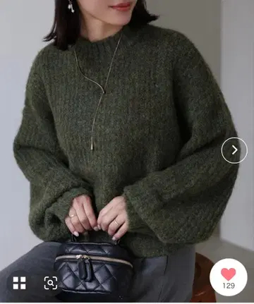 Riberry 알파카 터치 하이넥 니트 새상품급 M