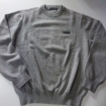 GREEN CLUB 그레이 크루넥 스웨터 캐시미어