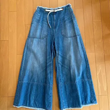 Johnbull 와이드 레그 데님 S