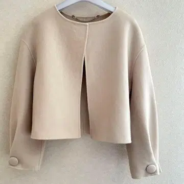 어도어 캐시미어 울 노카라 자켓 코트