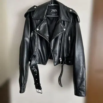 ZARA 블랙 크롭 라이더 자켓 XS