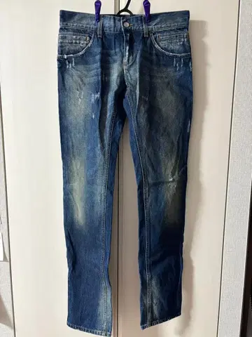 D&G 데미지 데님 청바지 XL Y2K 빈티지 가공 이탈리아제