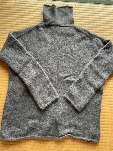 evam eva 그레이 터틀넥 스웨터