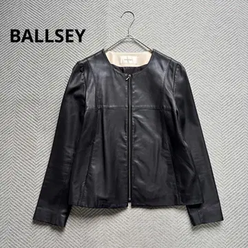 컨디션 최상 BALLSEY 램 가죽 양가죽 노카라 자켓 싱글 38