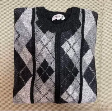 PAGELO 아가일 무늬 니트 스웨터