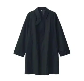 MUJILABO 고밀도 코튼 싱글 브레스 코트 블랙 사이즈 S