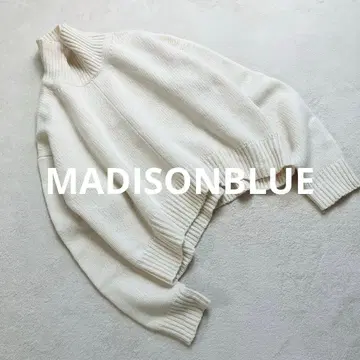 MADISONBLUE 할로 두툼한 울 빅 실루엣 하이넥 니트 00 화이트
