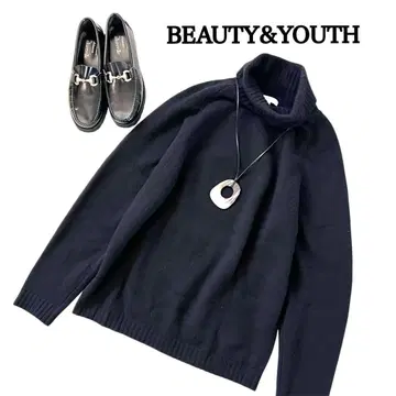 BEAUTY&YOUTH 울 캐시미어 루즈 터틀넥 니트 풀오버