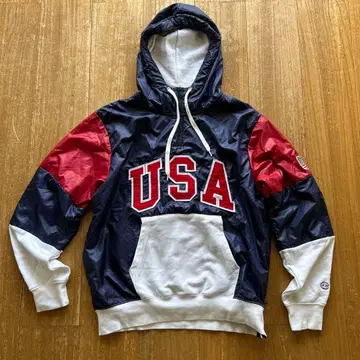 챔피온 USA 로고 나일론 후드티