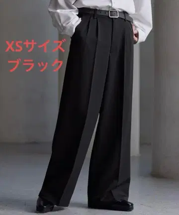 Prime TR 세미 와이드 턱 슬랙스 블랙