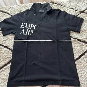 EMPORIO ARMANI 블랙 피케 셔츠 L
