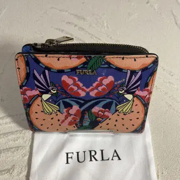 훌라 FURLA 접이식 지갑 컴팩트 월렛 후르츠 꽃무늬