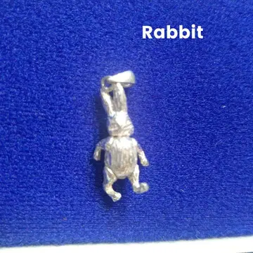 움직이는 토끼 펜던트 탑 실버 925