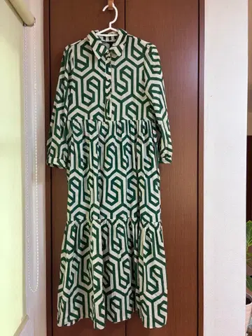ZARA 기하학 패턴 셔츠 원피스 S 사이즈