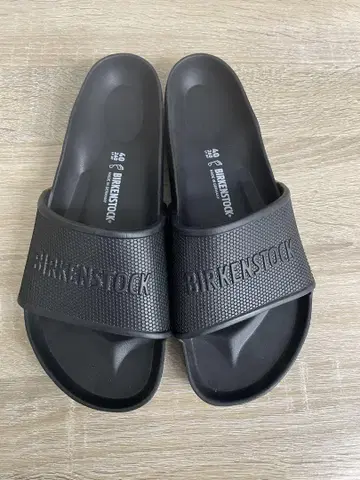 BIRKENSTOCK 블랙 슬라이드 샌들 40/41