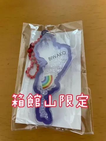 미사용 새상품 하코다테야마 한정판 비와코 아크릴 키링 인기 무지개 퍼플