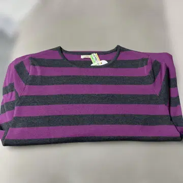 CORDIER 월드 스트라이프 니트 양모 100% 퍼플 그레이