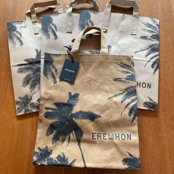 EREWHON 엘레원 크라프트 워셔블 백 1점과 종이 봉투 3점