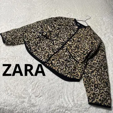 ZARA 레오파드 무늬 퀼팅 자켓 완판템 레오파드 무늬