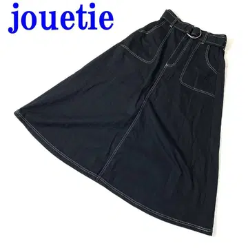 쥬에티 롱 스커트 데님 블랙 면 100% M C3390