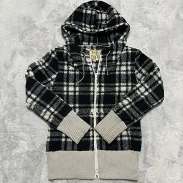 Billabong 체크 무늬 플리스 보아 후드티 자켓 M