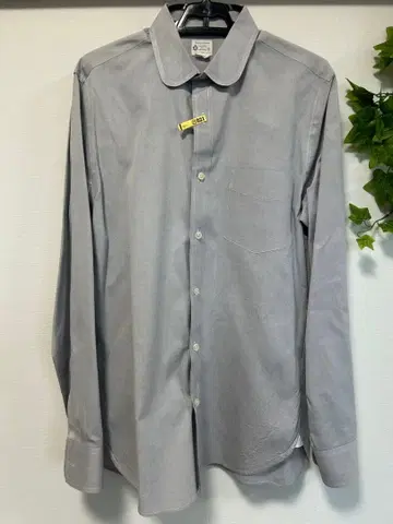 J.CREW 그레이 긴팔 셔츠 라운드 칼라 가슴 포켓 사이즈 L