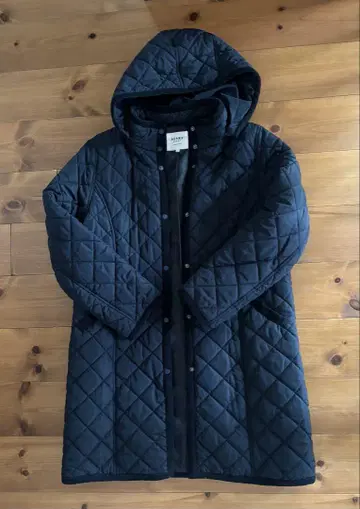 BEAMS HEART 퀼팅 후드 코트 L