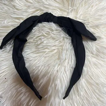 블랙 리본 헤어 머리띠