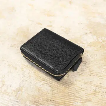 해시태그 퓨어 슈링크 레더 미디엄 월렛 블랙