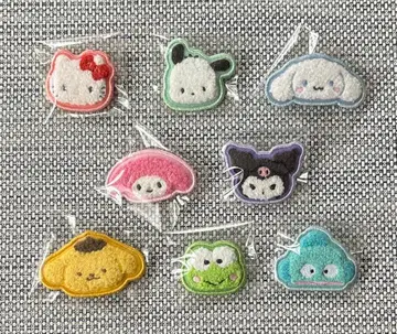 산리오 캐릭터즈 mofu mofu 트레이딩 사가라 배지 8종