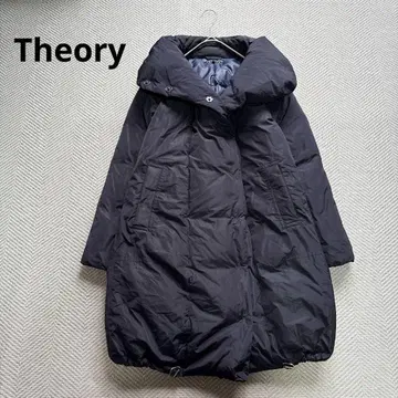 새상품급 theory 다운 코트 코쿤 실루엣 네이비 M