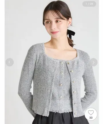 [ 택 없음/미착용 ] 셀포드 세트 스퀘어넥 앙상블 니트