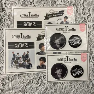 SixTONES 마츠무라 호쿠토 1주년 기념 캔뱃지 스티커 세트