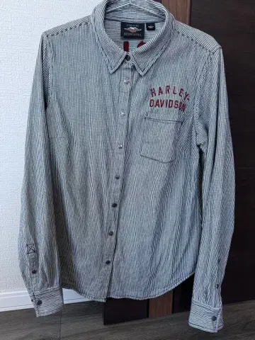 Harley Davidson 스트라이프 긴팔 셔츠