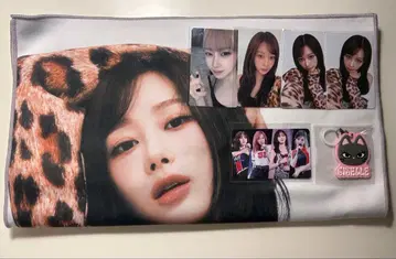 aespa 지젤 슬로건 타월 트레이딩 카드