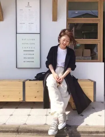 TODAYFUL 개더 롱 MA-1 린넨 롱 재킷