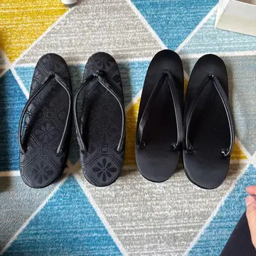블랙 꽃무늬 조리 프리 사이즈