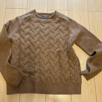 Demi-Luxe BEAMS 케이블 니트 스웨터 브라운